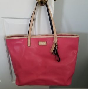 Coach bright pink tote EUC